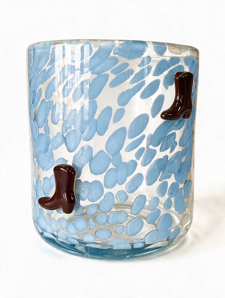 Cowboy Boot Icon Drinkware Glass Tumbler 13oz