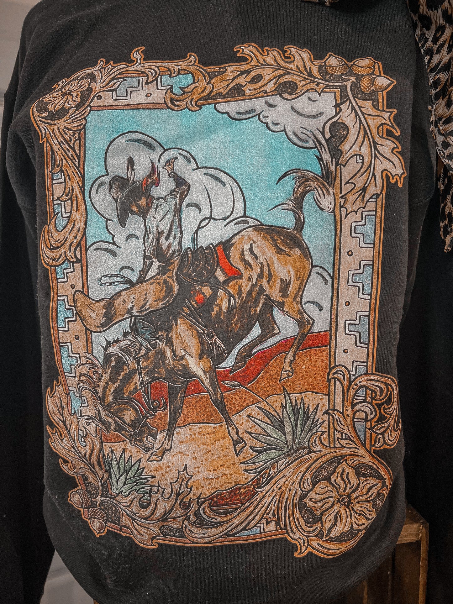The Roughrider Pullover Hand-drawn Blu Dorn Painting