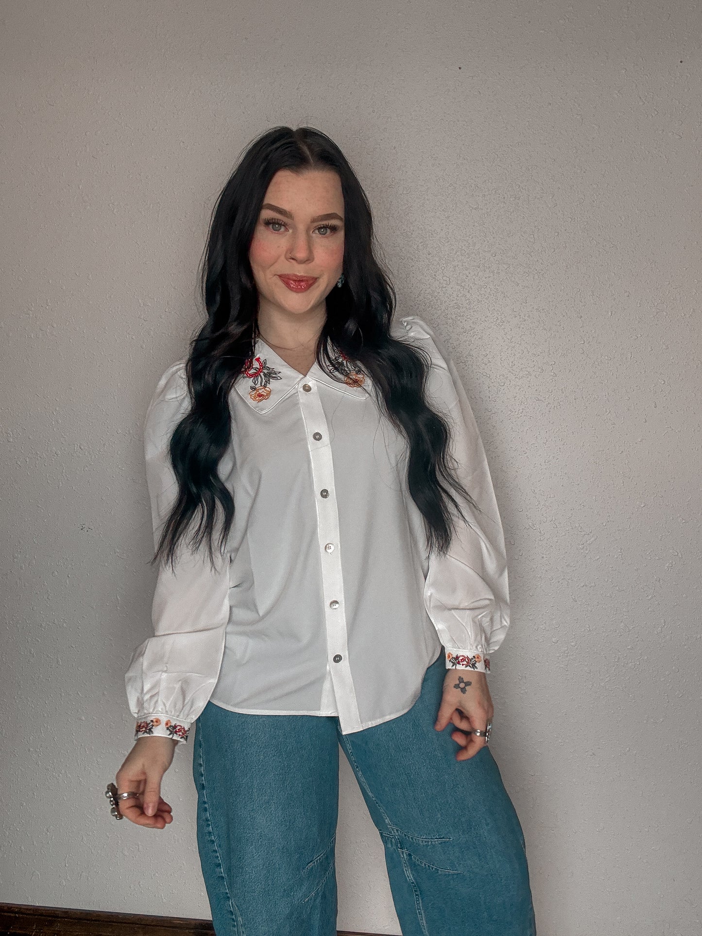 The Macy Embroidered Blouse