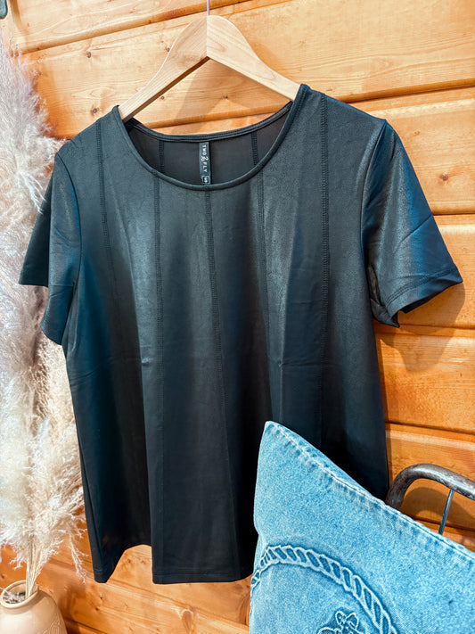 Walk The Line Leather Tee