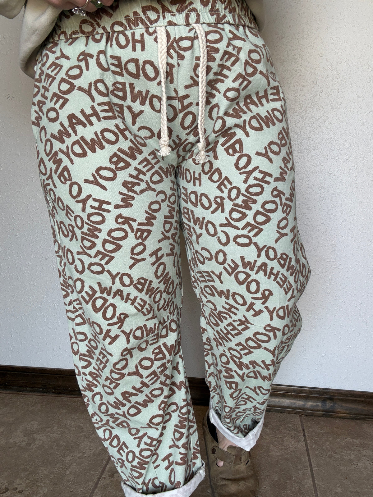 Western Words Barrel Pant