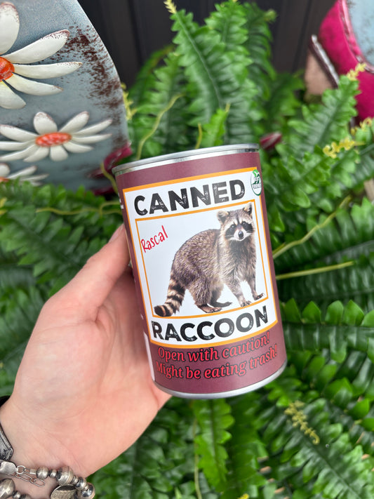 Canned Raccoon Stuffie