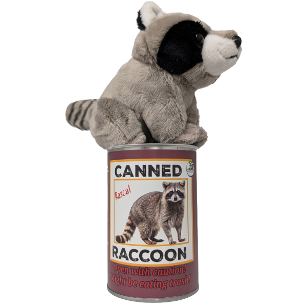 Canned Raccoon Stuffie