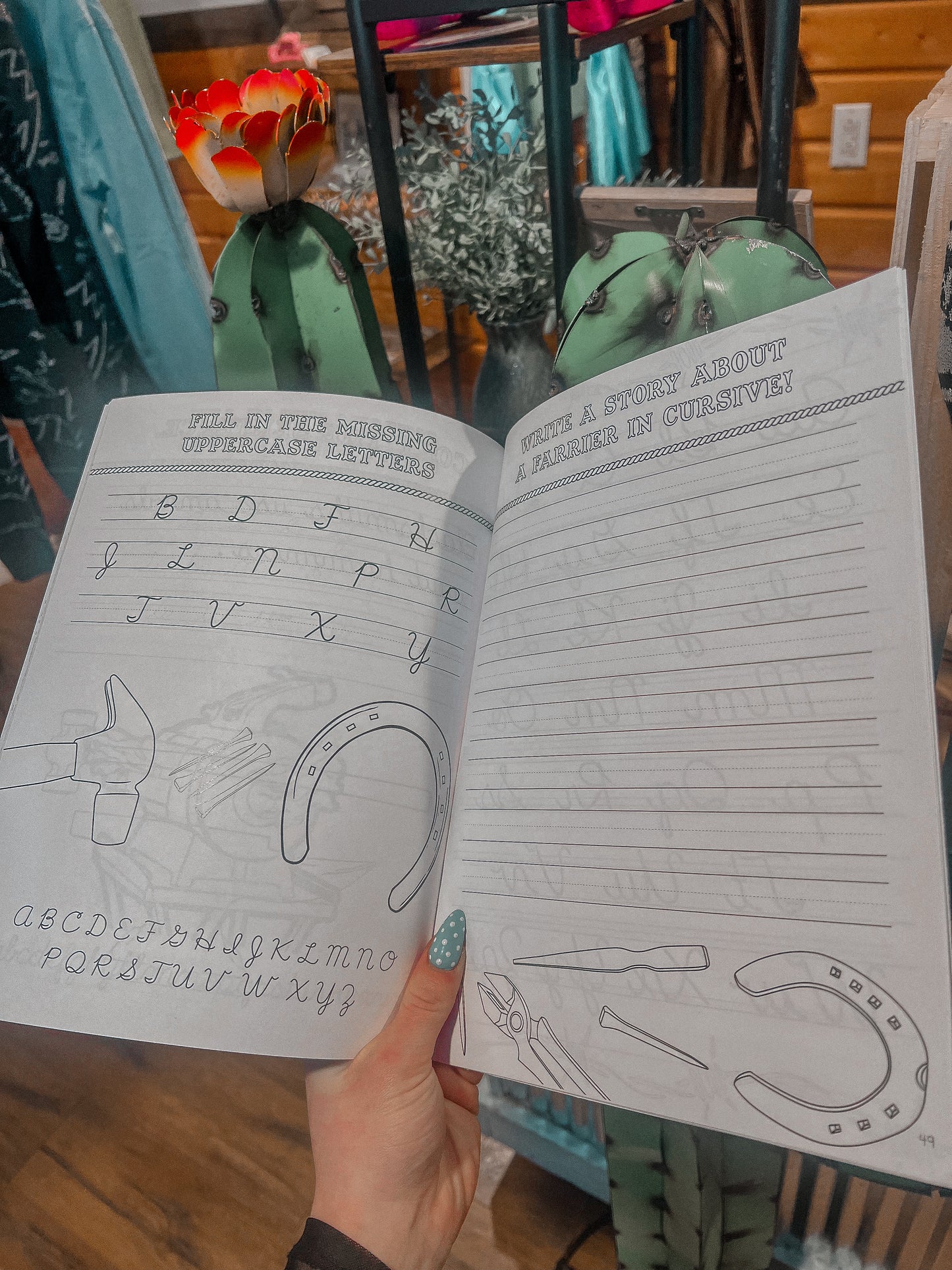 Bored On The Range Book Farrier Cursive Handwriting