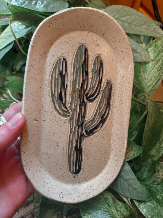 Saguaro Cactus Handmade Tray