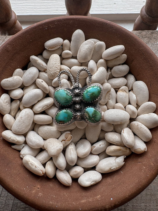 Sonoran Gold Turquoise Adjustable Butterfly Ring