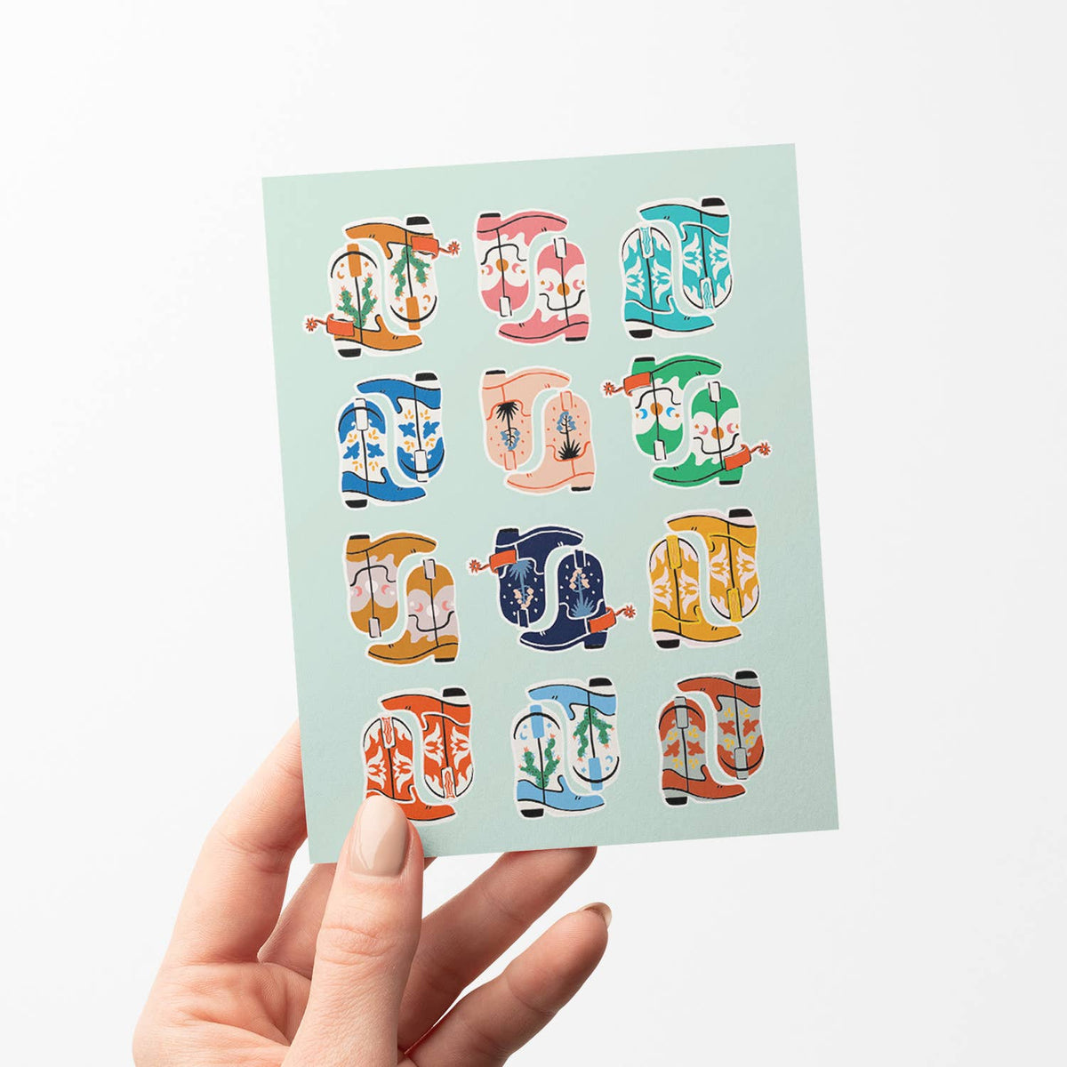 Blank Card: Cowboy Boots: Single Card