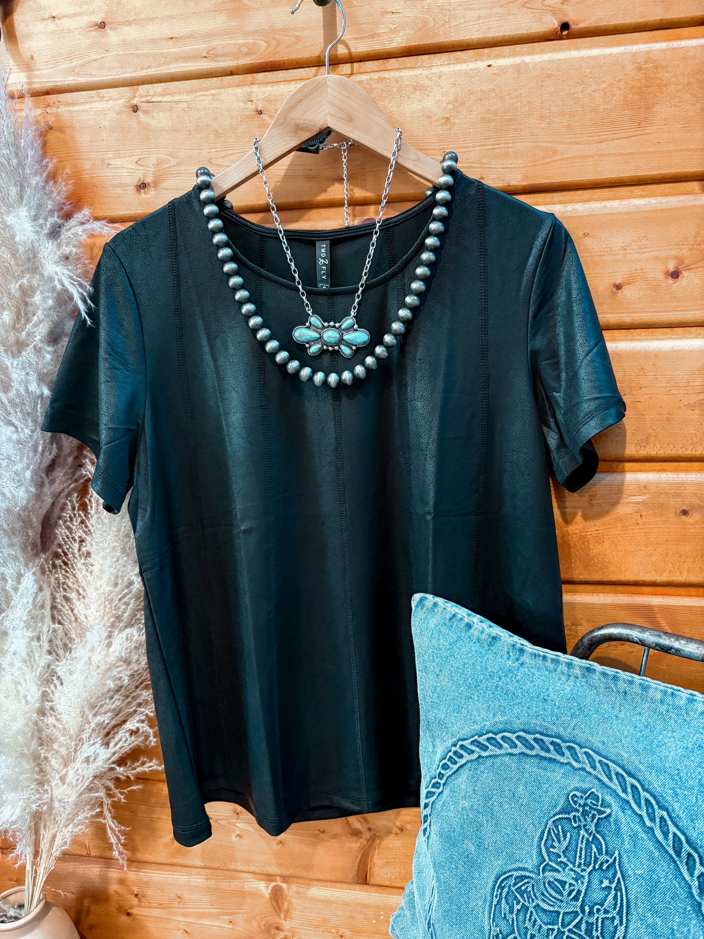 Walk The Line Leather Tee