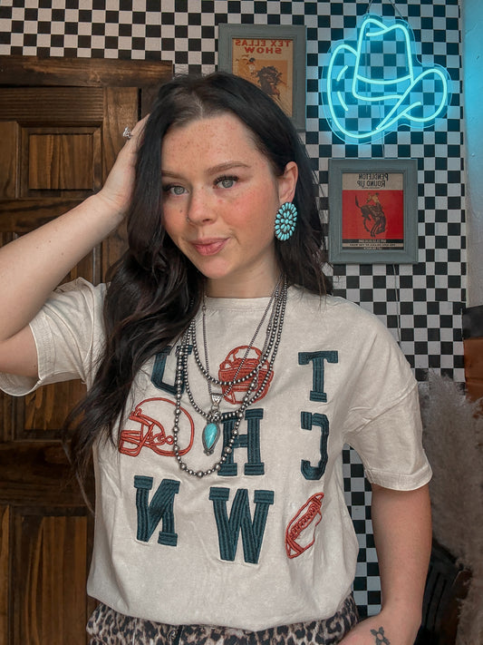 Touchdown Embroidered Tee