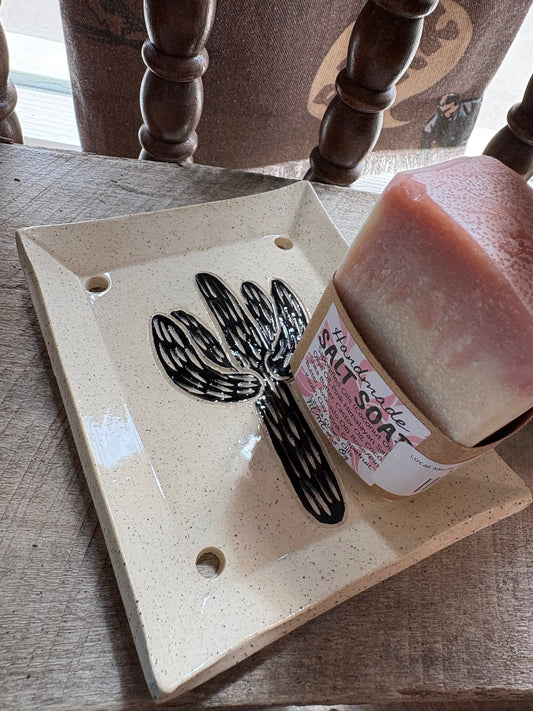 Saguaro Sgraffito Soap Dish