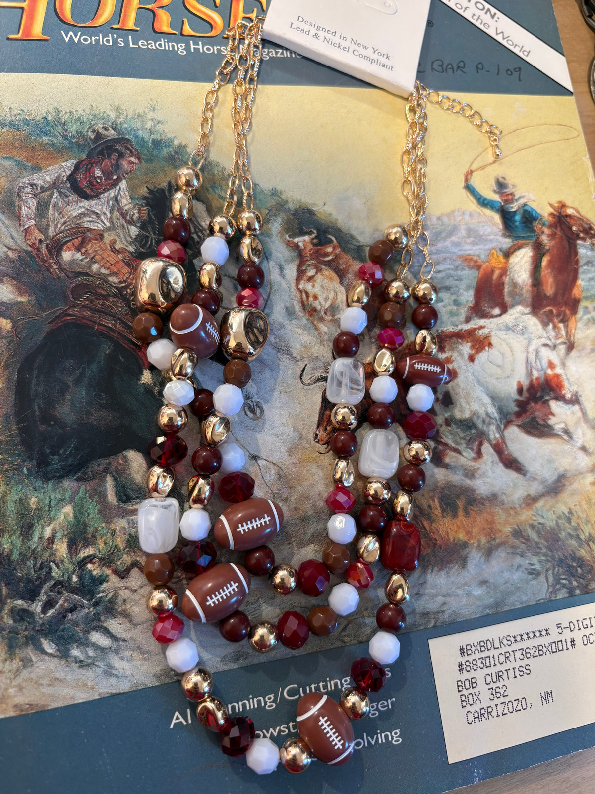 Football Layered Necklace