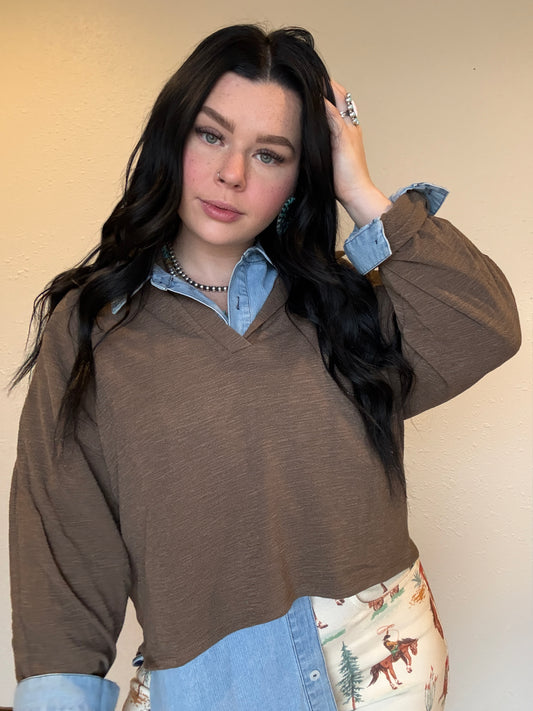 The Shilo Collared High Low Top