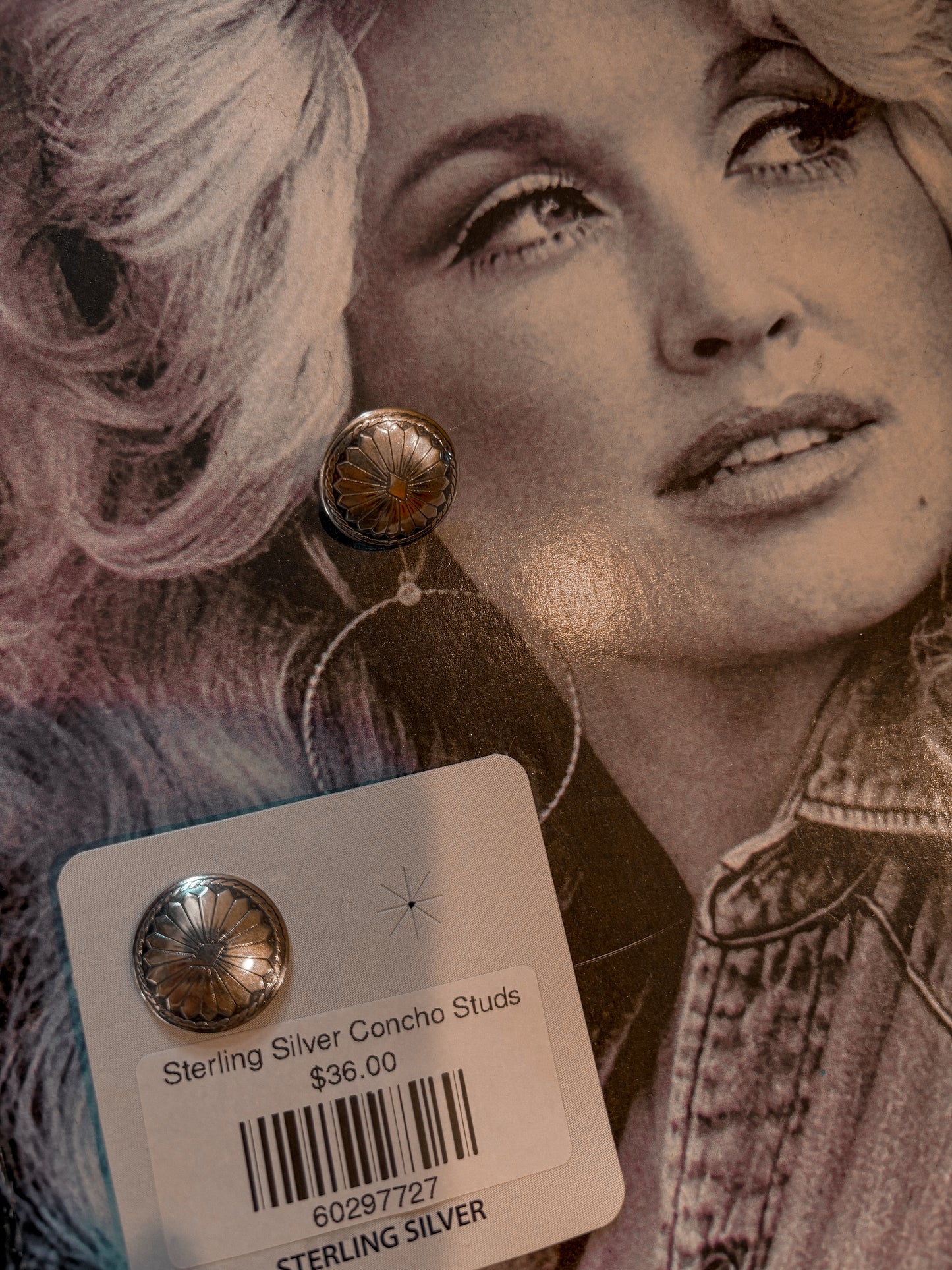 Sterling Silver Concho Studs