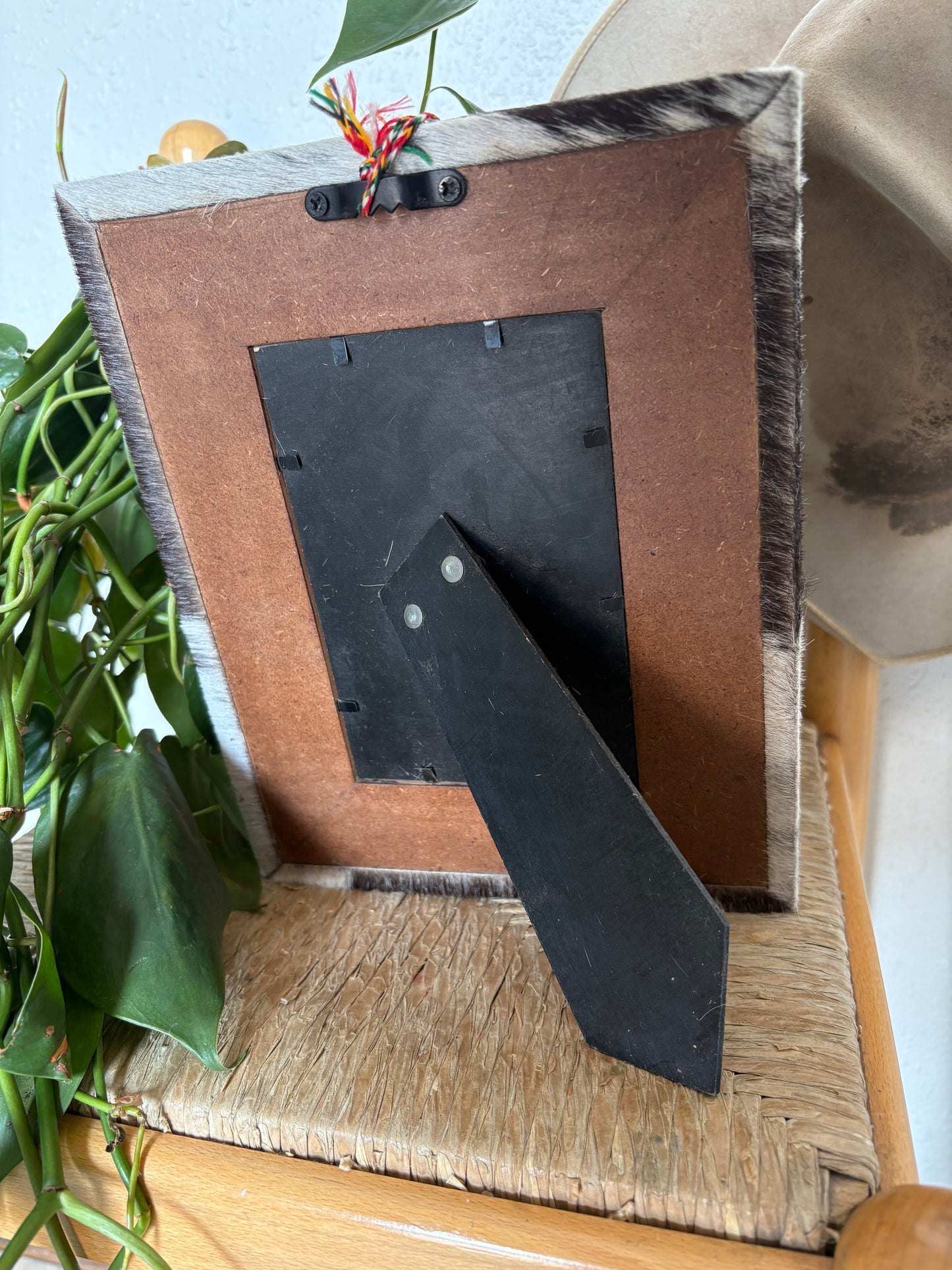 Sequoia Whisper Handtooled Leather Photo Frame in Espresso Cream