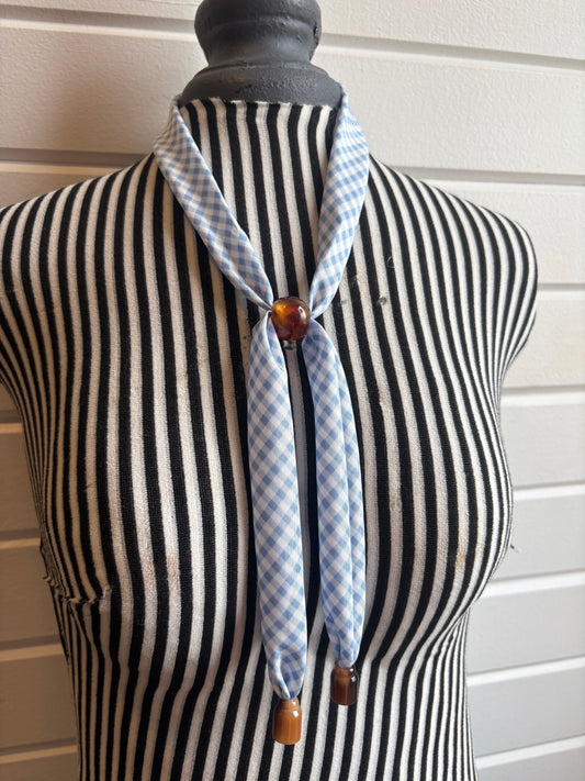 Gingham Beaded Twilly