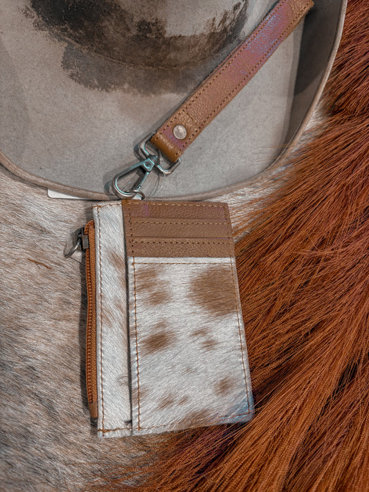 Cowhide Card Keychain