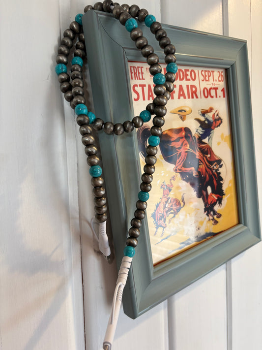 Pearl & Turquoise Beaded 4-IN-1 Charging Cable