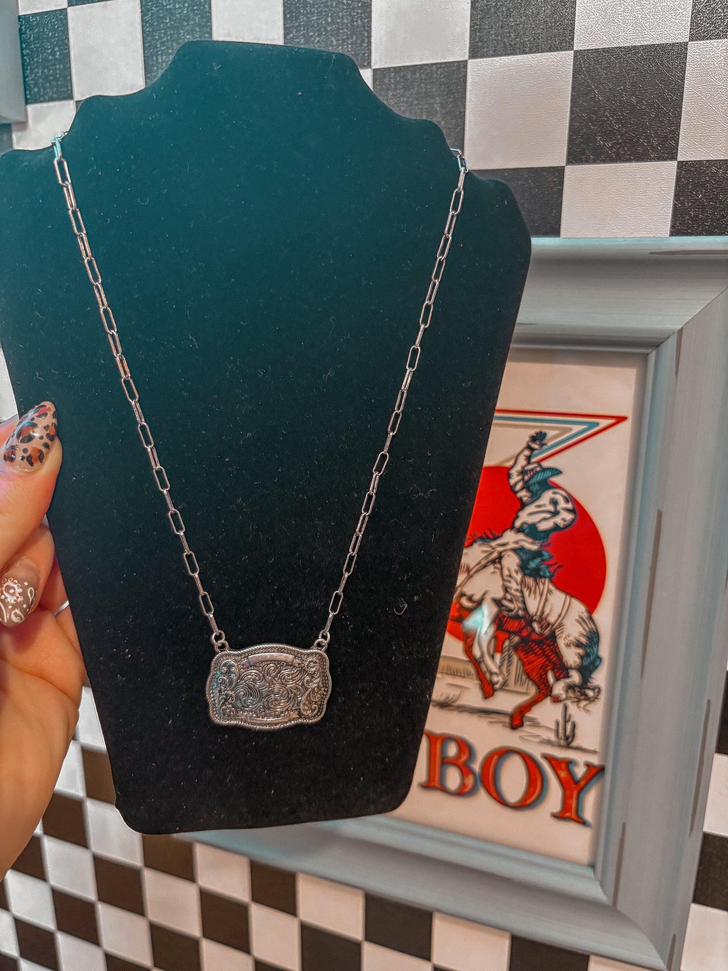 Blank Buckle Necklace
