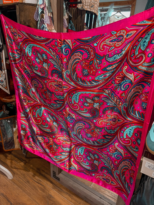 Pink Paisley Wild Rag