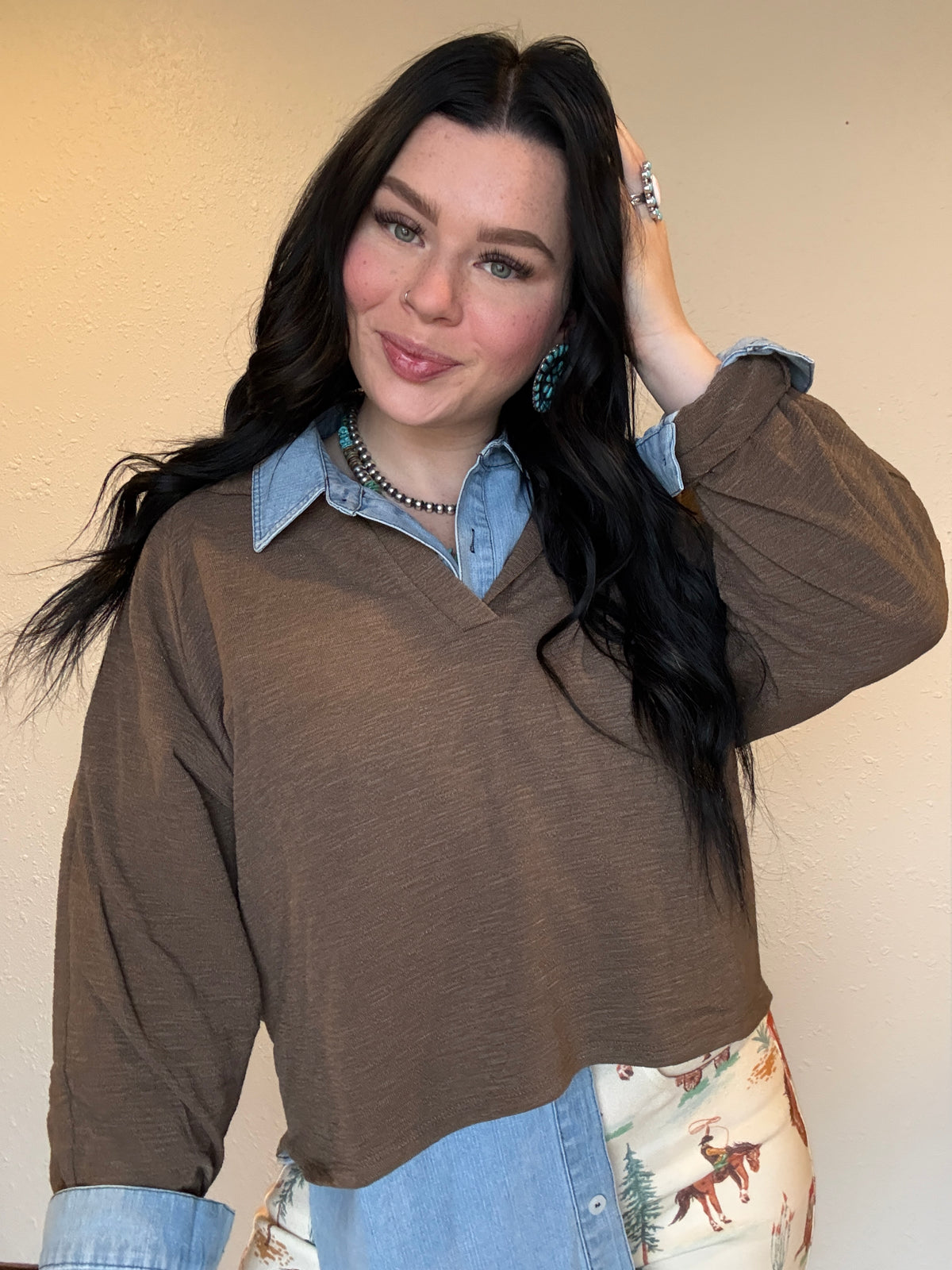 The Shilo Collared High Low Top