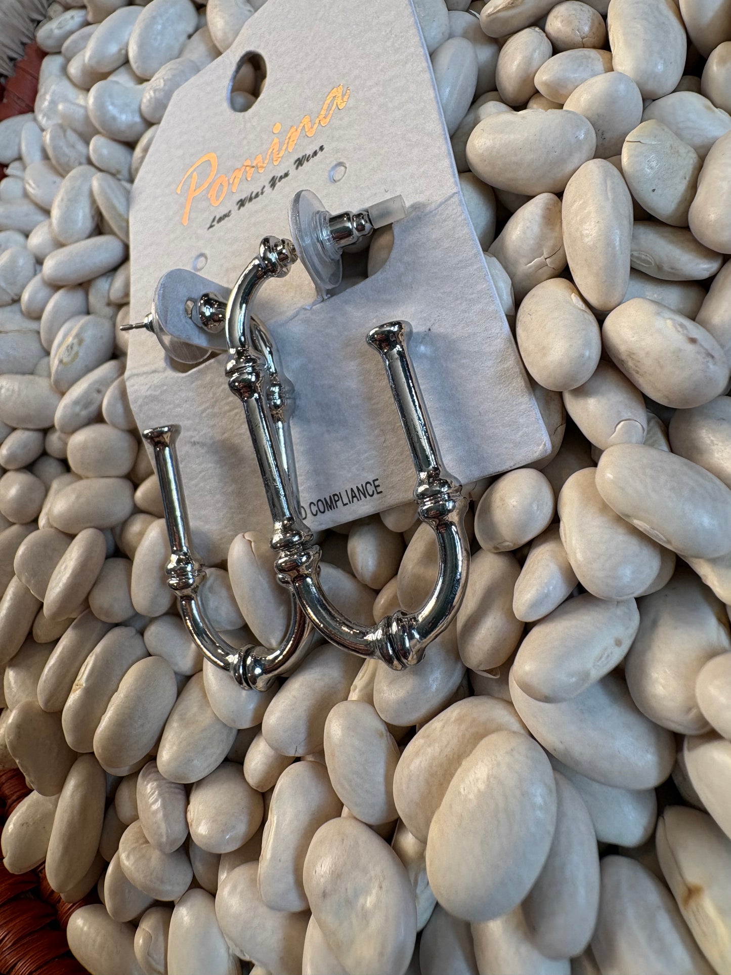 Silver Hanger Hoops
