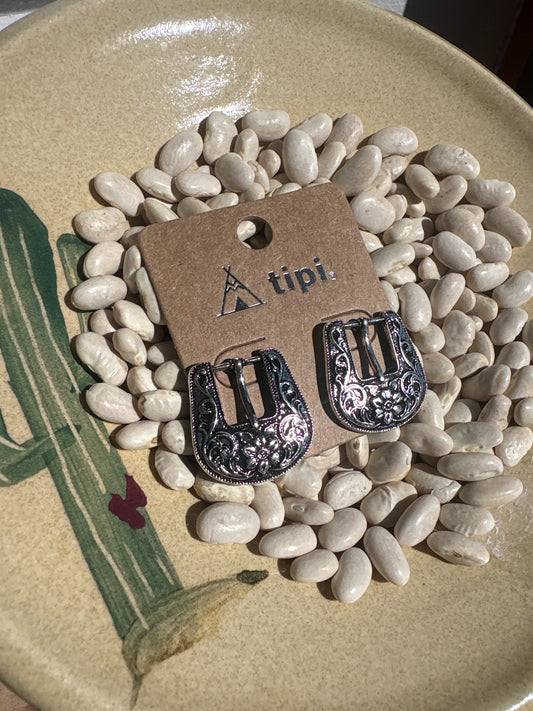 Western Belt Buckle Earring