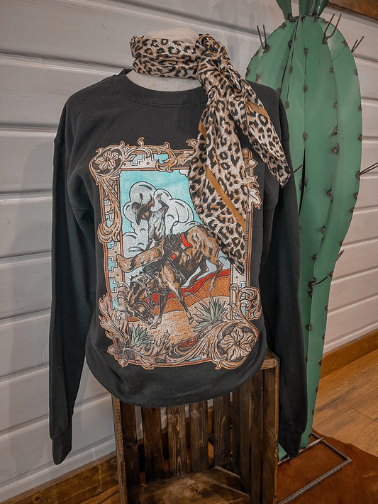 The Roughrider Pullover Hand-drawn Blu Dorn Painting