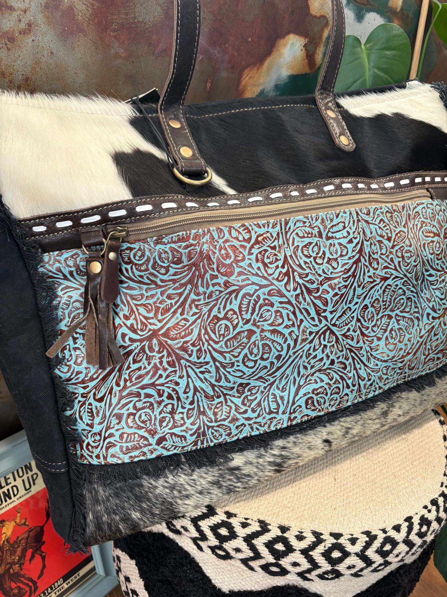 Sea Grass Canvas & Hairon Bag