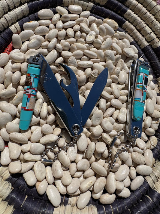Genuine Turquoise Inlay Nail Clipper