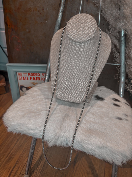 36” 4mm Sterling Silver Pearls