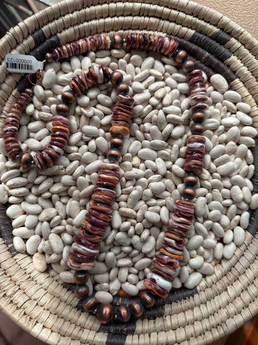 Copper & Purple Spiny Necklace