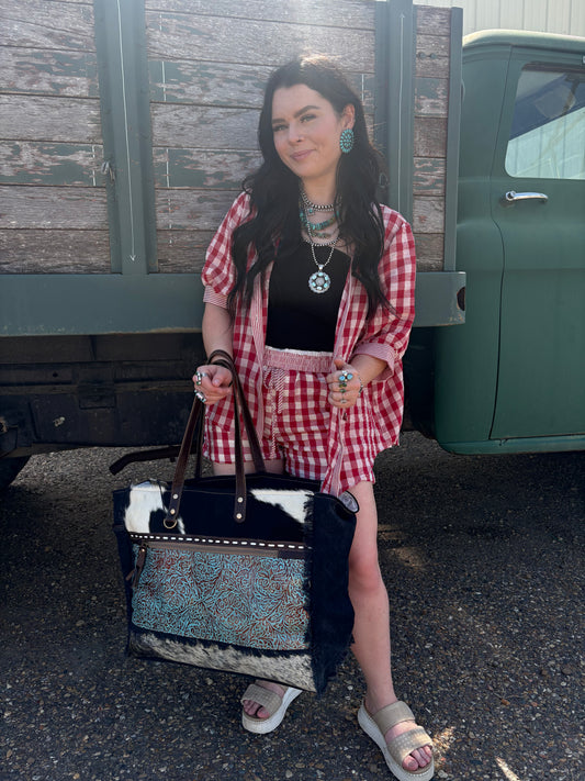 Prairie Breeze Gingham Set *Red