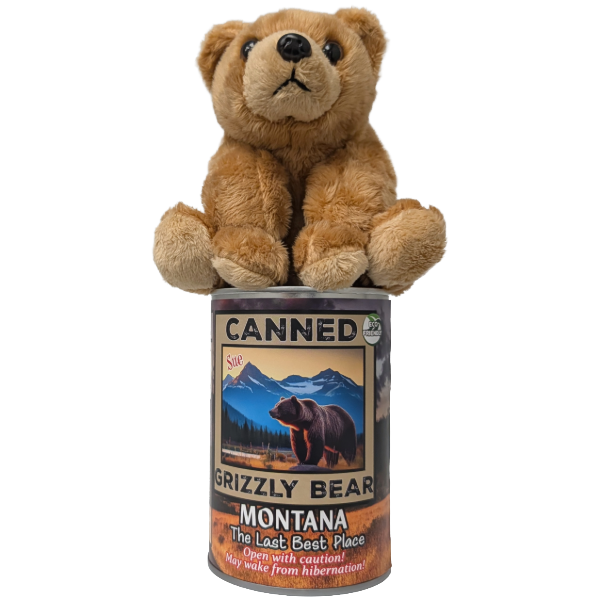 Montana Edition | Canned Grizzly Bear Stuffie
