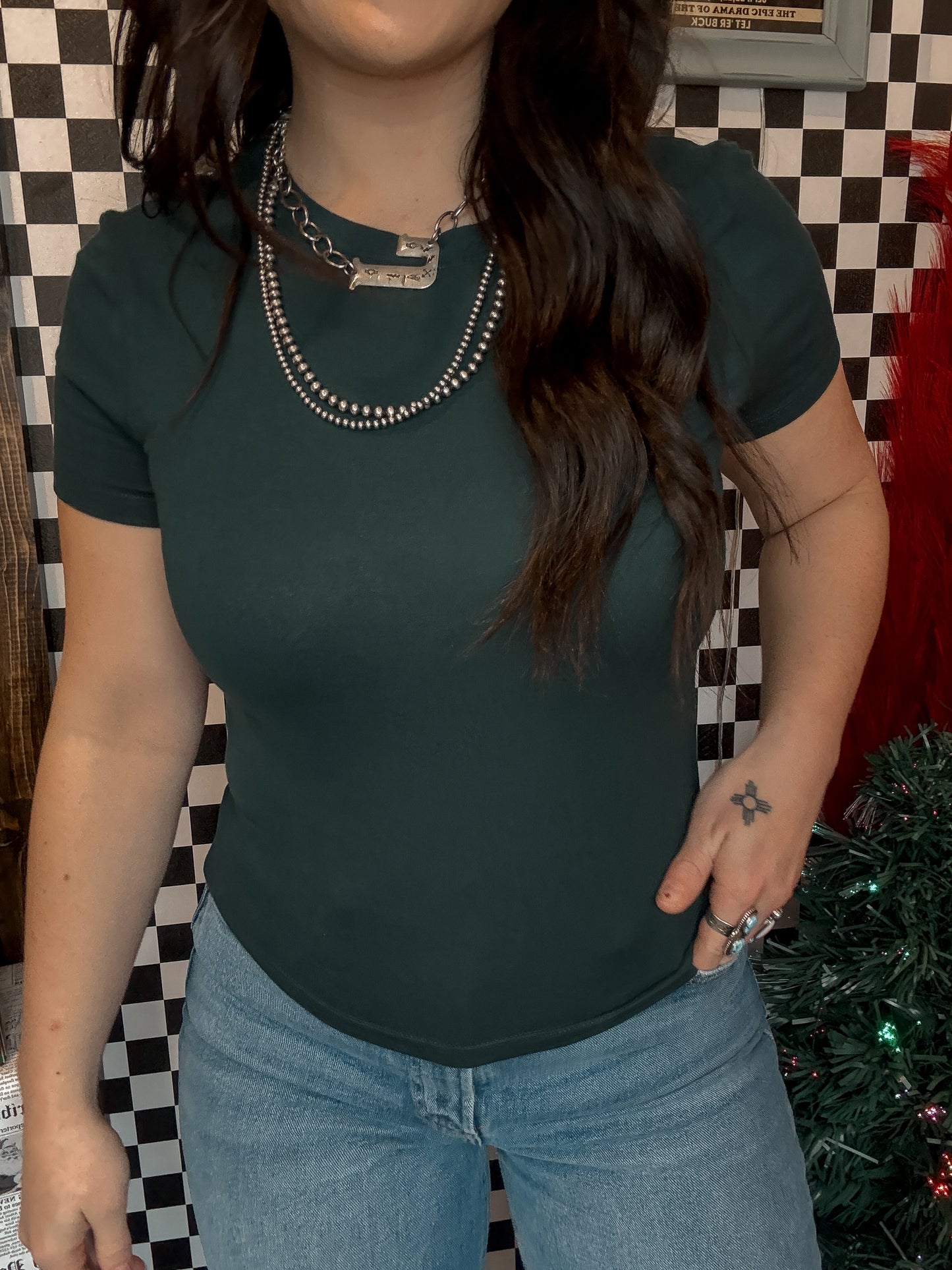 Green Basic Everyday Cotton Tee