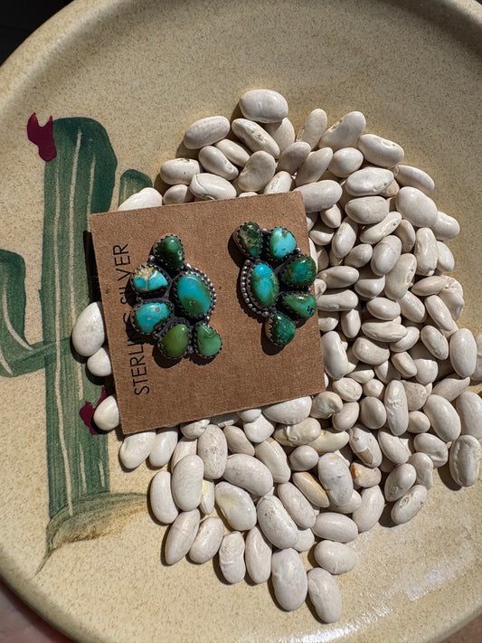 Large Sonoran Gold Half Cluster Earrings