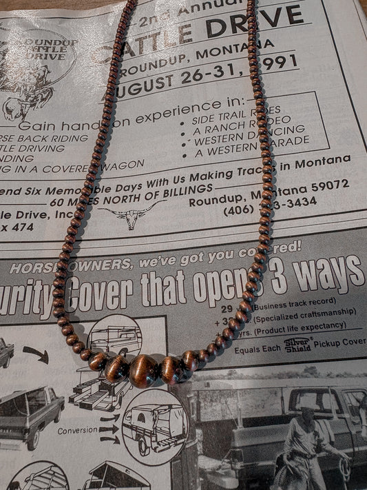 Copper Cowboy Graduated Pearls