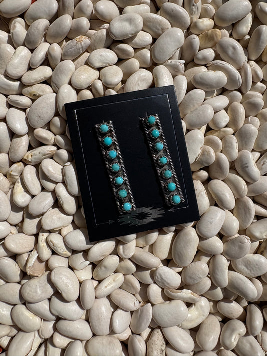 7 Stone Bar Earrings