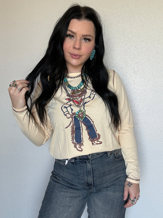 Cowboy Kid Printed Long Sleeve Top