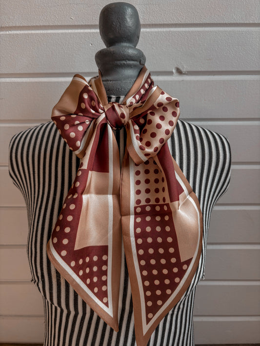 Brown Polka Dot Twilly