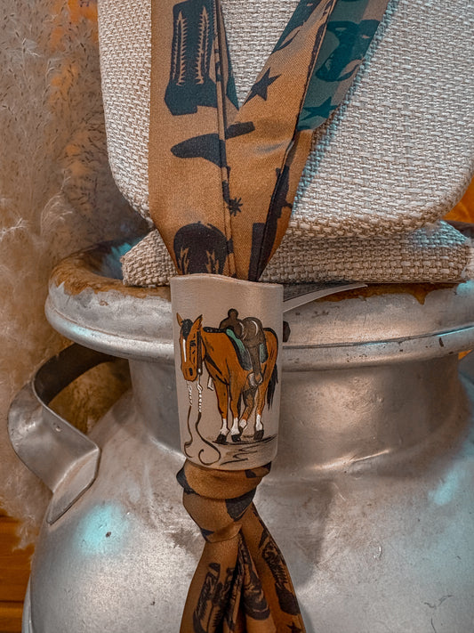 Hand Painted Scarf Slide