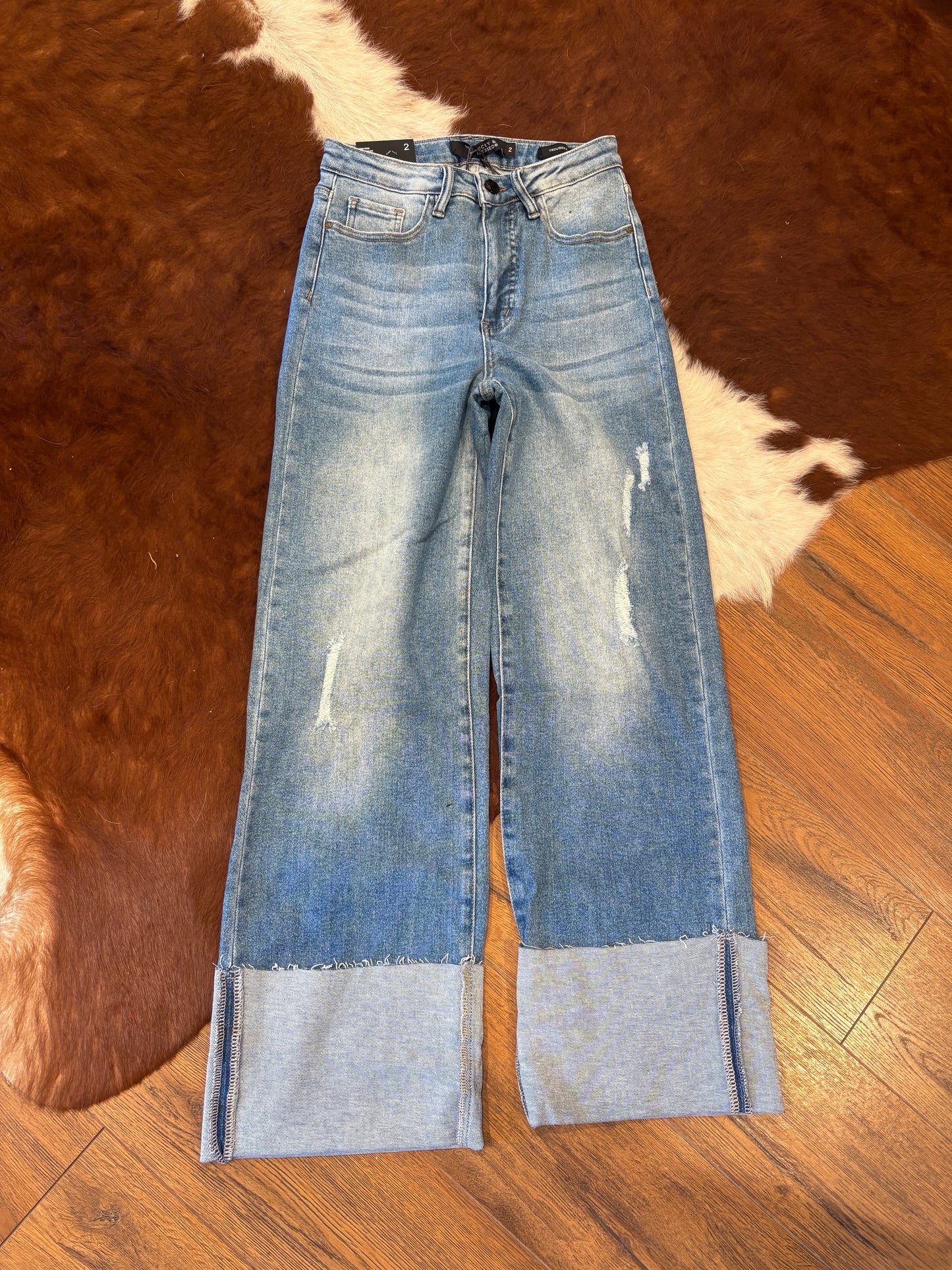 The Paige High Rise Trouser Cuff Jean