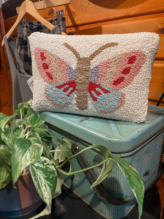 The Cowgirl Moth Wool Pillow