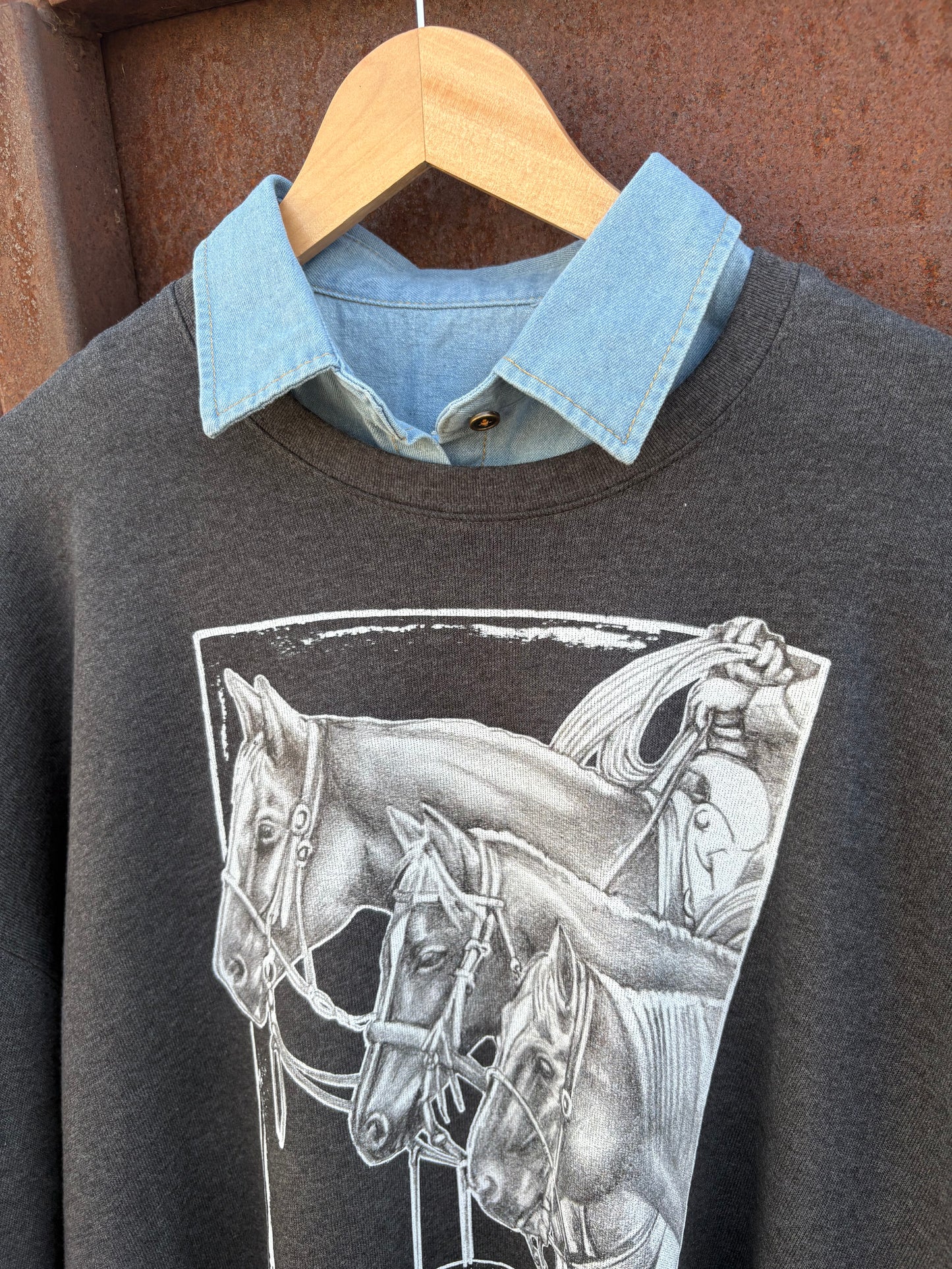 Collared Top *Light Wash Denim