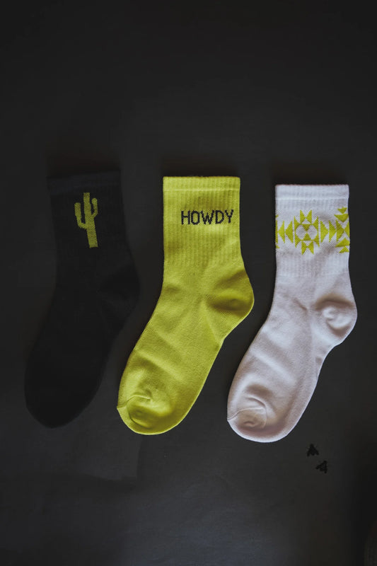 Neon Cacti Sock Set