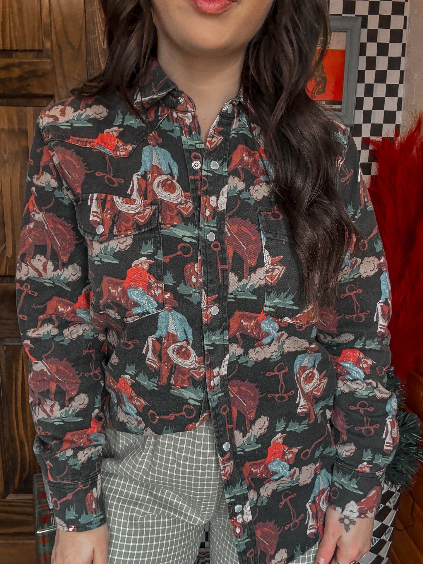 Vintage Western Pearl Snap