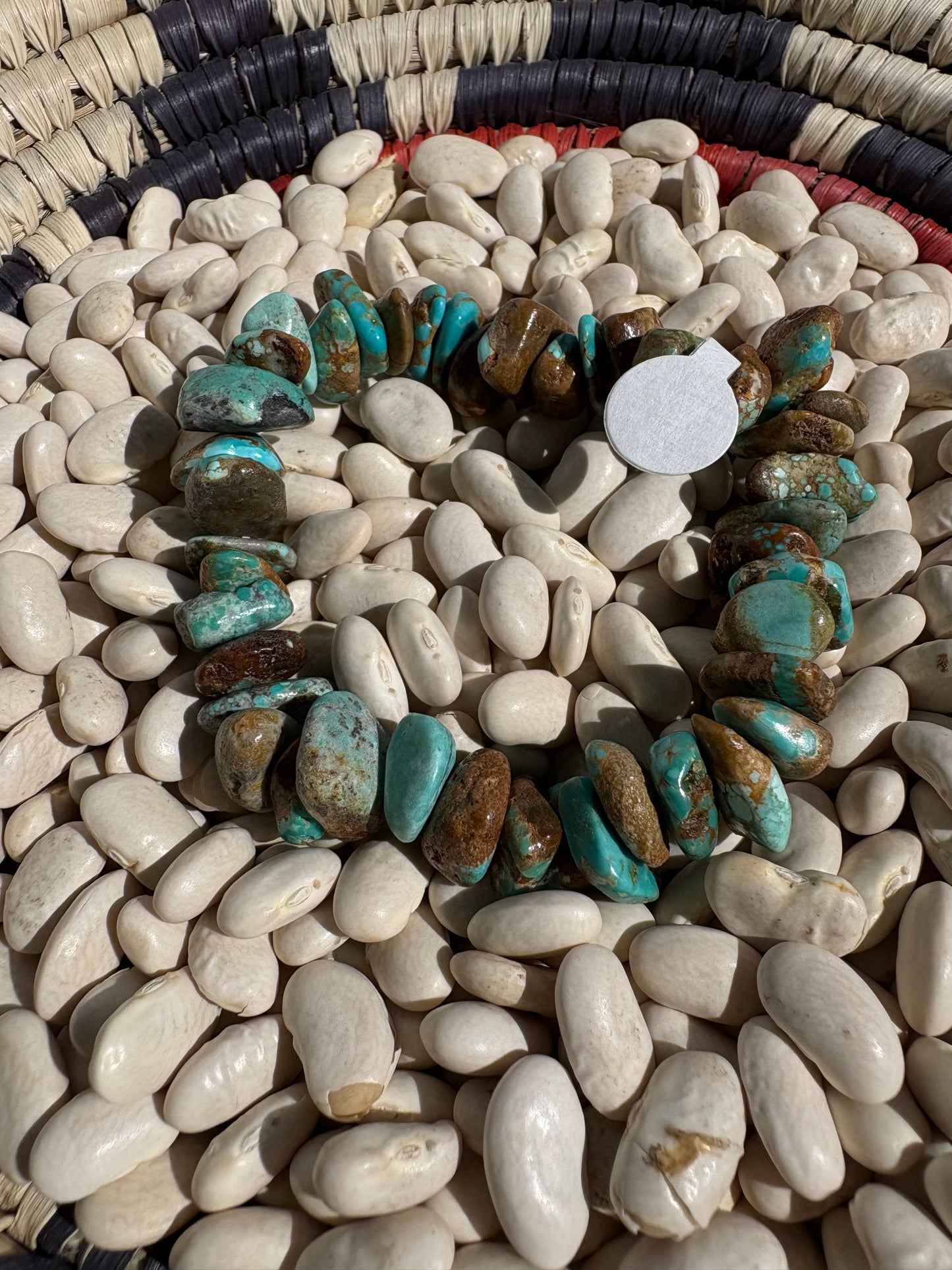 Chunky Royston Turquoise Stretch Bracelet