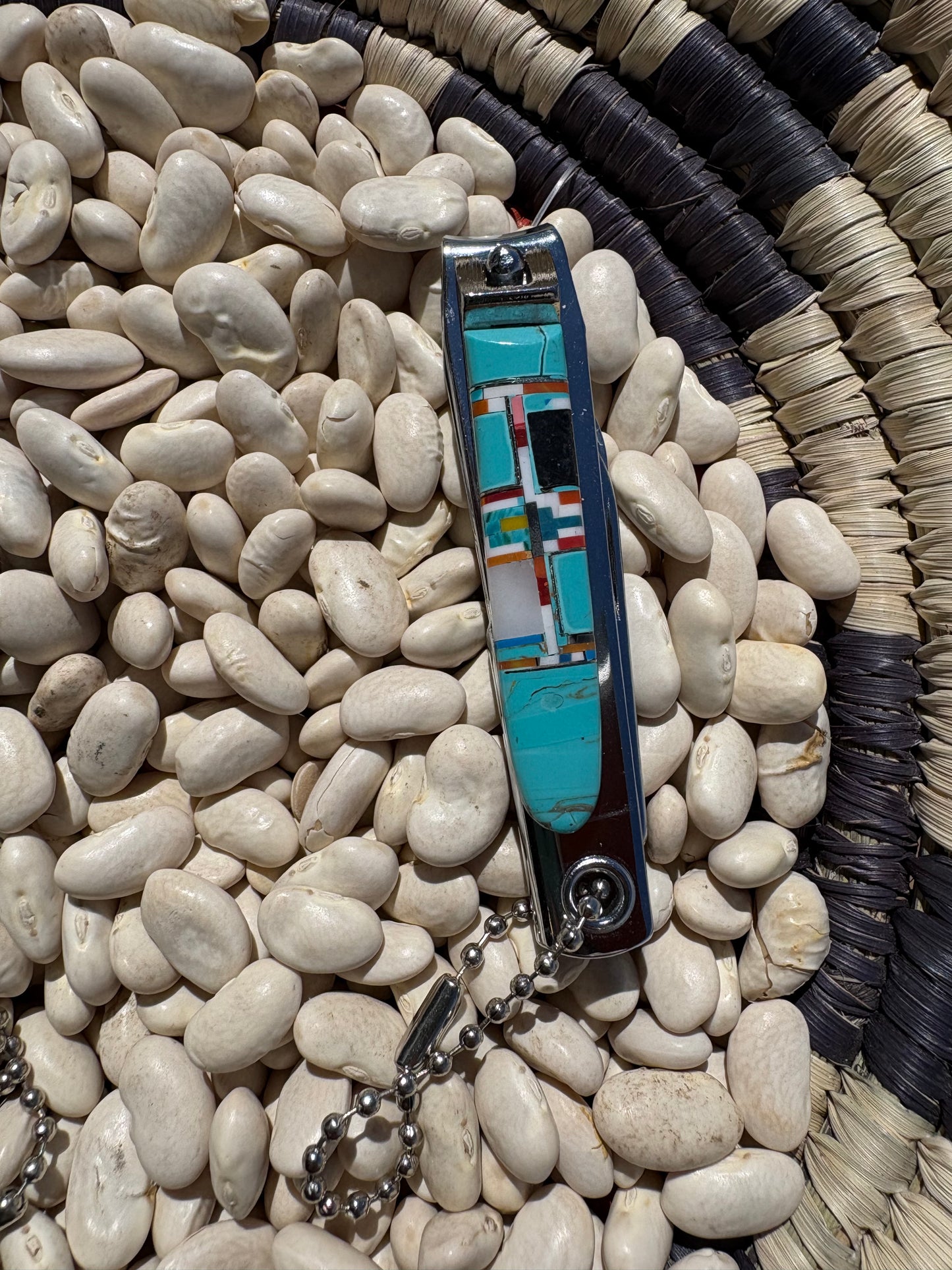Genuine Turquoise Inlay Nail Clipper