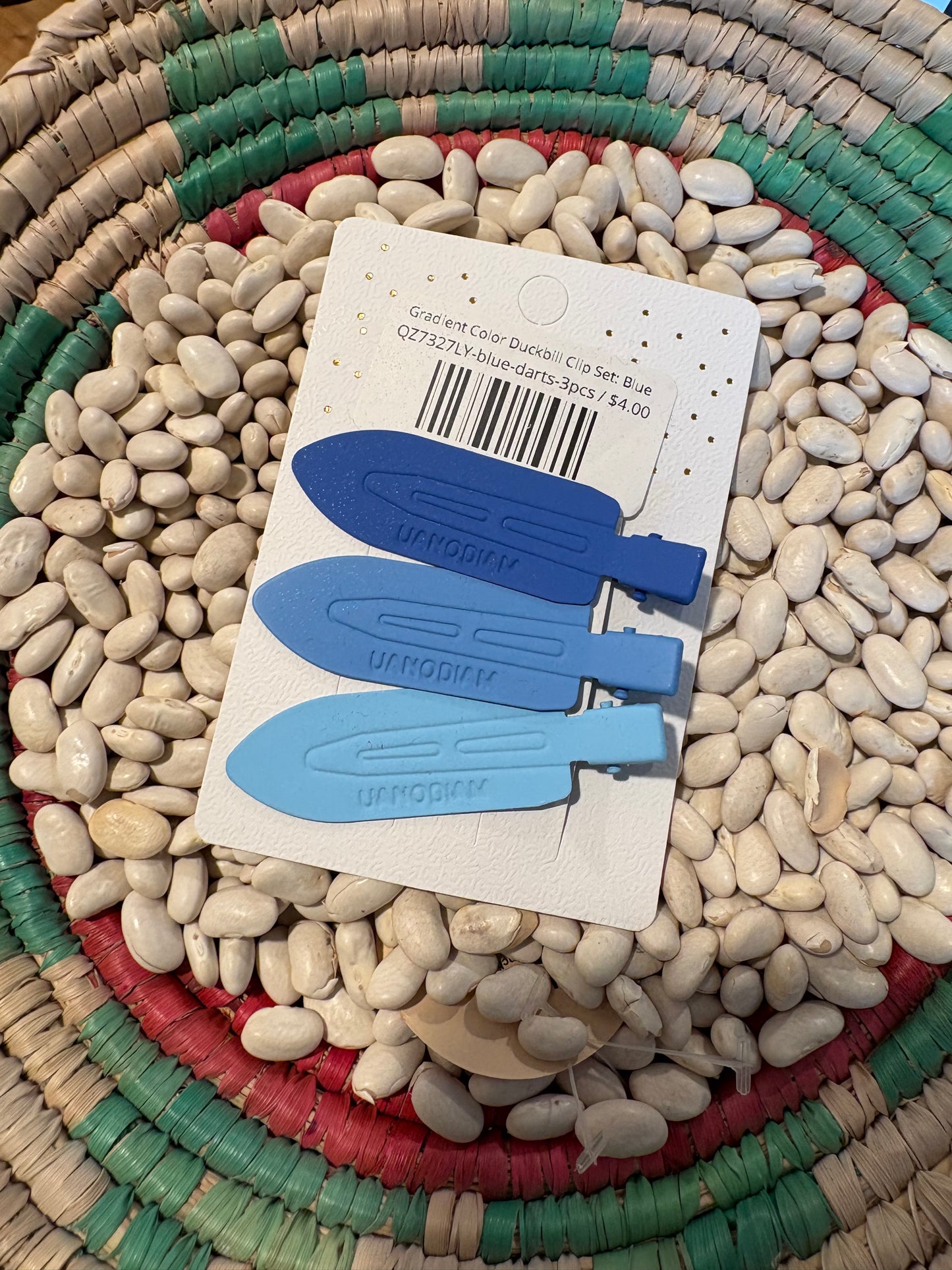Gradient Color Duckbill Clip Set: Blue