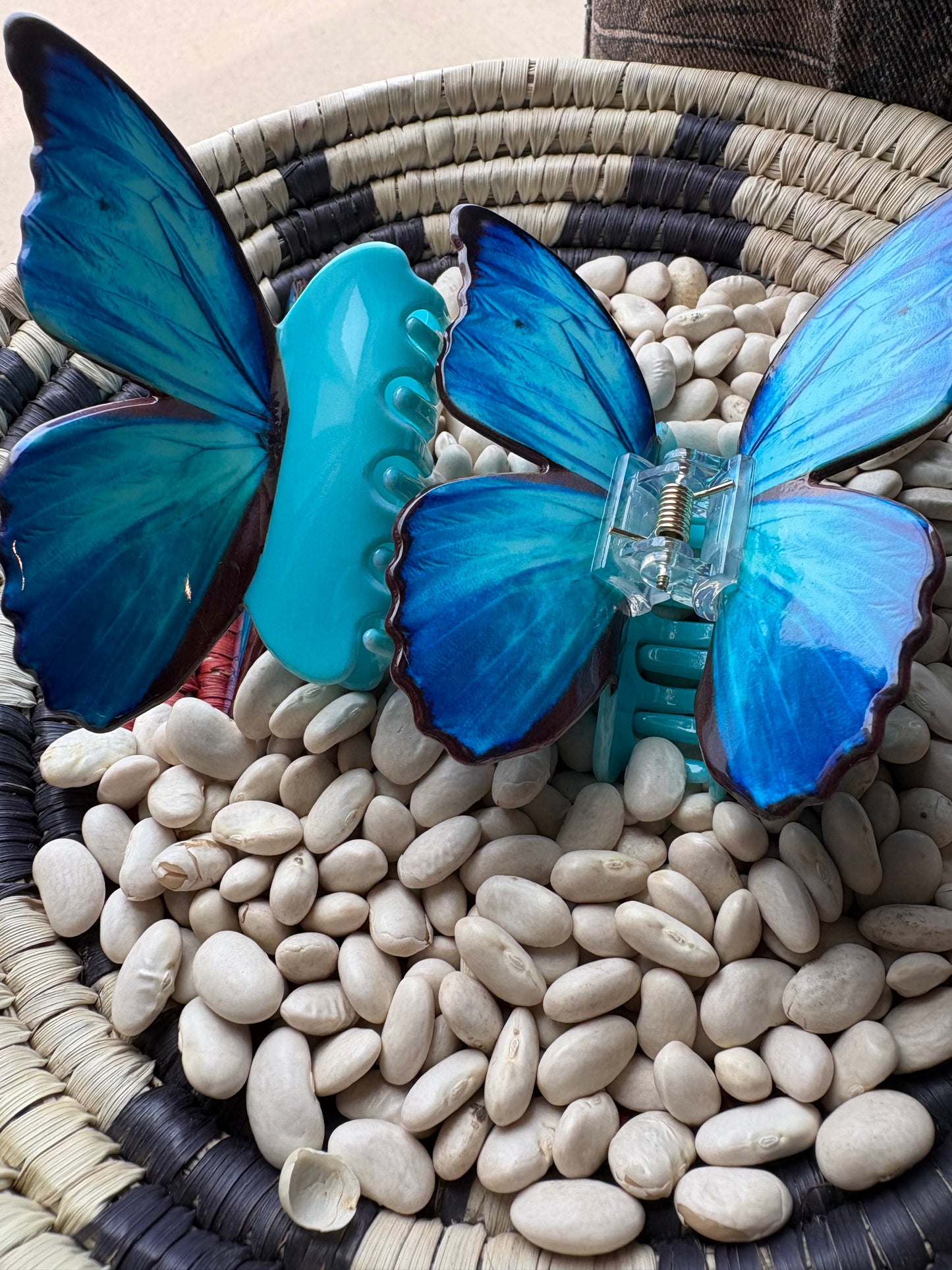 Light Blue Butterfly Claw Clip