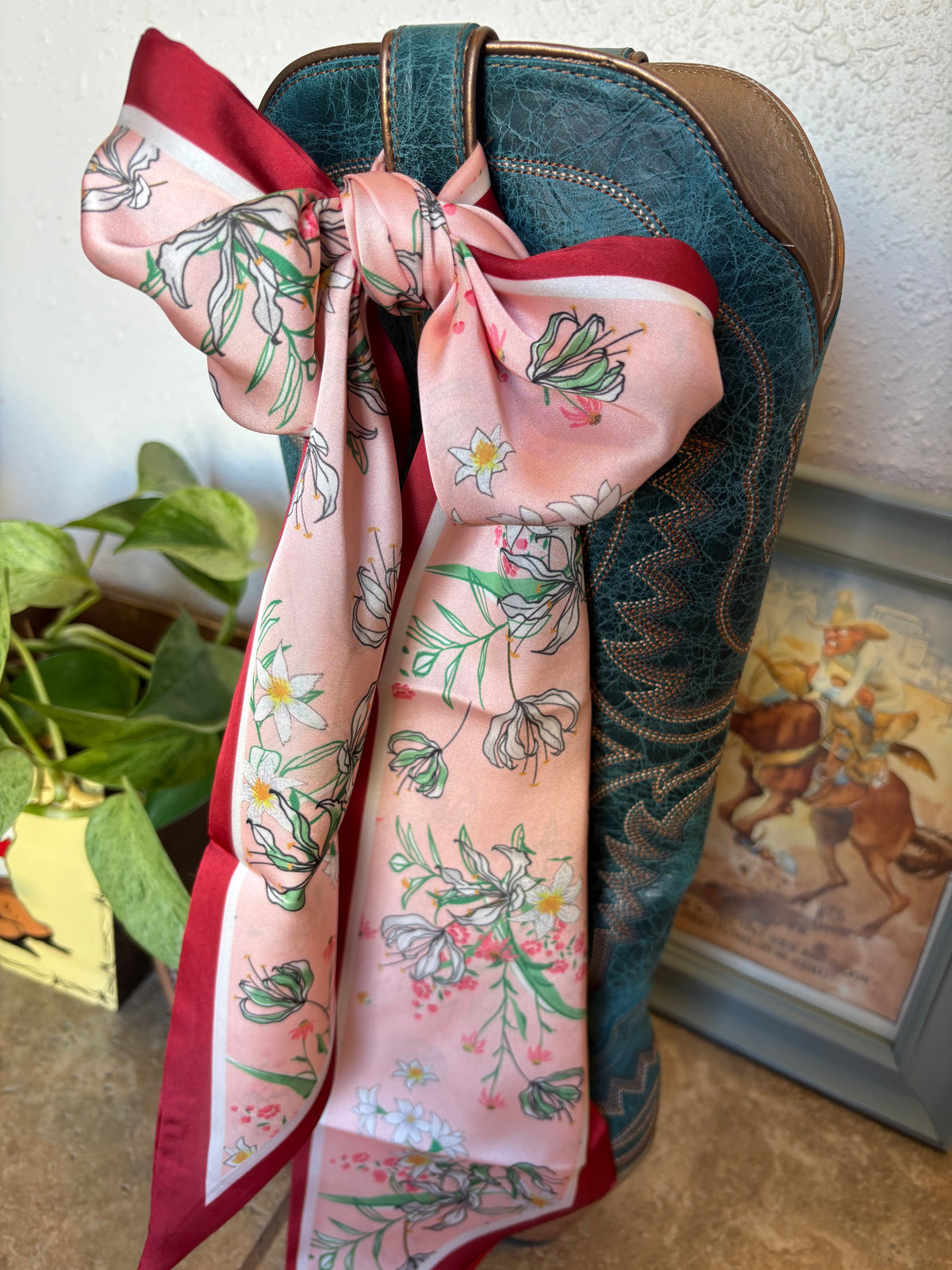 Pink Floral Twilly